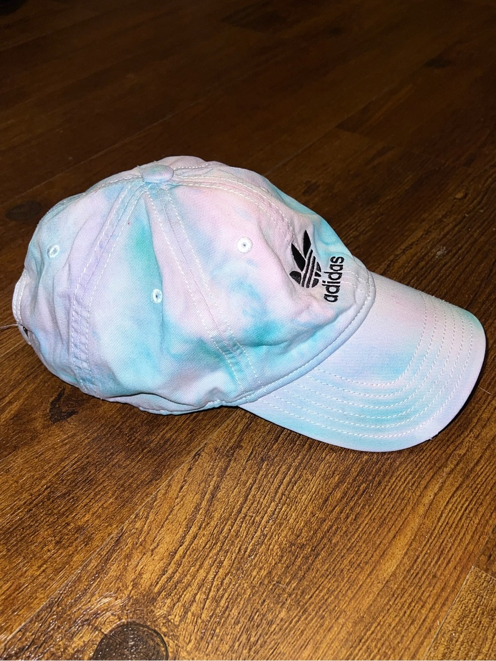 Adidas Pastel Tie-Dye Adjustable Sporty Hat Pink, Blue, Green One Size - Picture 4 of 9